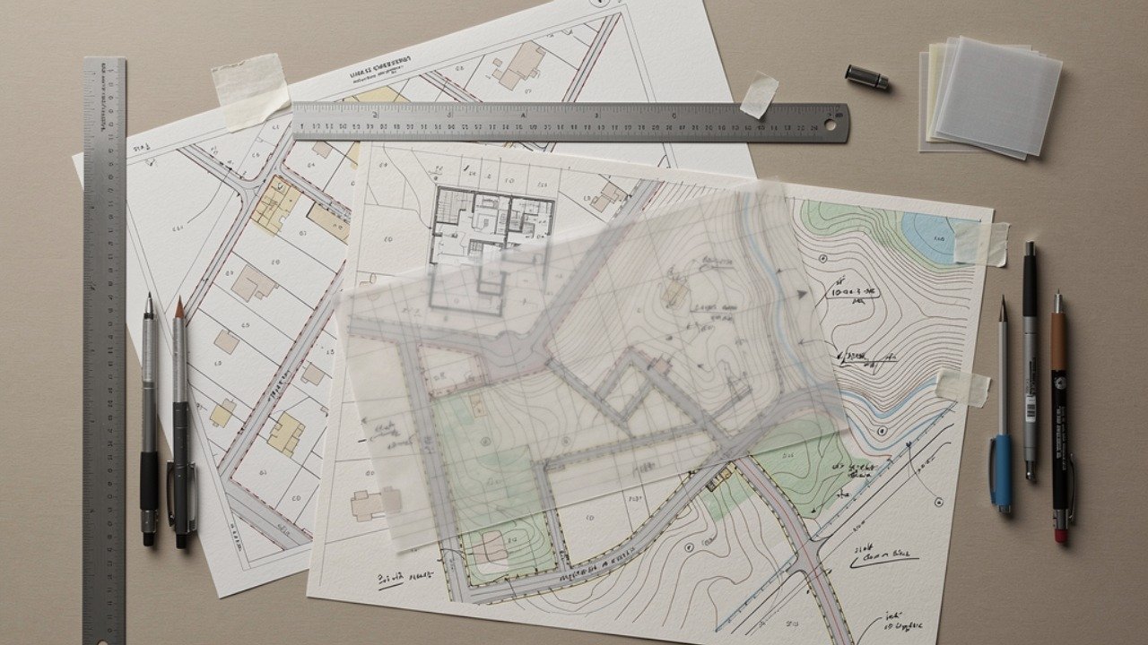 plan cadastral croquis architectural